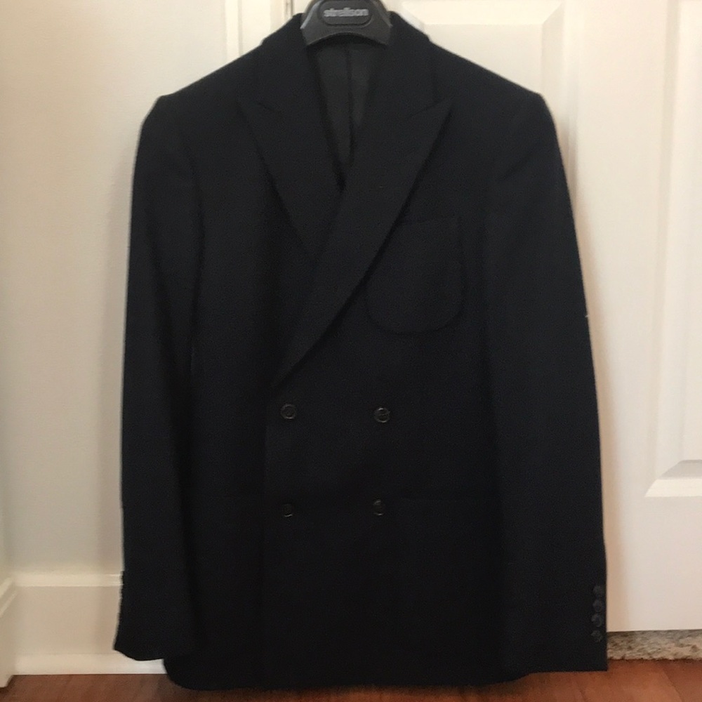 Reiss 36 wool navy blue pea coat